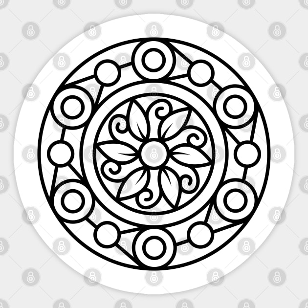 Inspirational MANDALA T-SHIRT MANDALA 004 Sticker by abcmandalaclothing